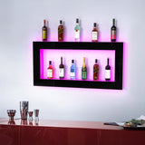 Acrylic wine rack mouth type wall mounted 2-layer 48 inch