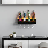 Acrylic wine rack wall mounted 2-layer 24 inch