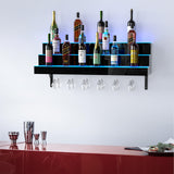 Acrylic wine rack wall mounted 2-layer 24 inch