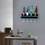 Acrylic wine rack wall mounted 2-layer 24 inch