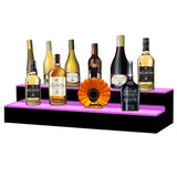 Acrylic wine rack against the wall, 2 layers, 30 inches