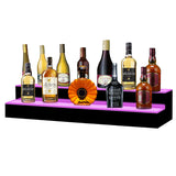 Acrylic wine rack against the wall, 2 layers, 40 inches