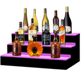 Acrylic wine rack against the wall, 3 layers, 24 inches