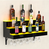 Acrylic wine rack wall mounted 3-layer 30 inch