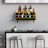 Acrylic wine rack wall mounted 3-layer 30 inch