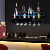 Acrylic wine rack wall mounted 3-layer 40 inch