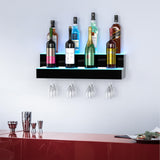 Acrylic wine rack wall mounted 3-layer 40 inch