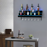 Acrylic wine rack wall mounted 3-layer 40 inch